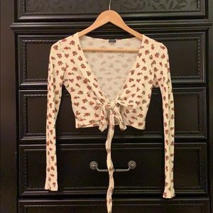 Brandy Melville John Galt Wrap Long Sleeve Shirt